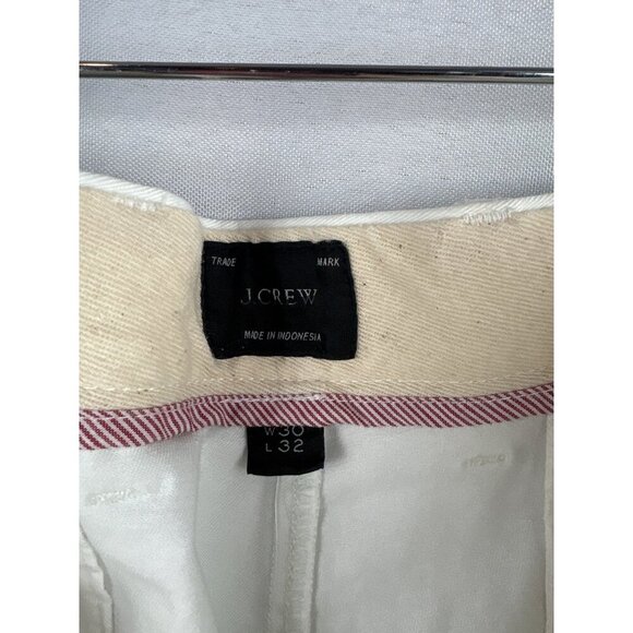 J.Crew Mens White Slim Fit Chino Pants W30 L32 Cotton Blend - Picture 3 of 6